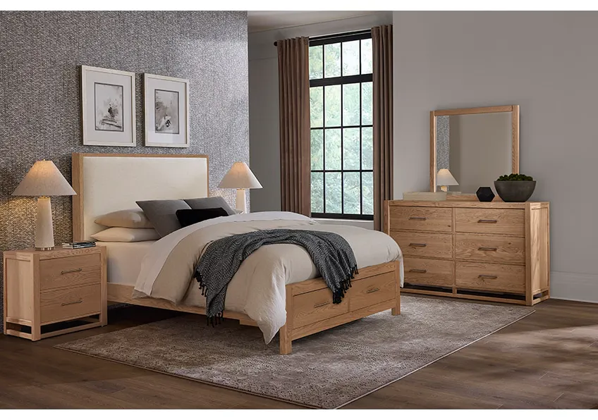 Vaughan Bassett 842-002 6 Drawer Dresser In Blond Oak Vaughan Bassett 842-002 6 Drawer Dresser In Blond Oak