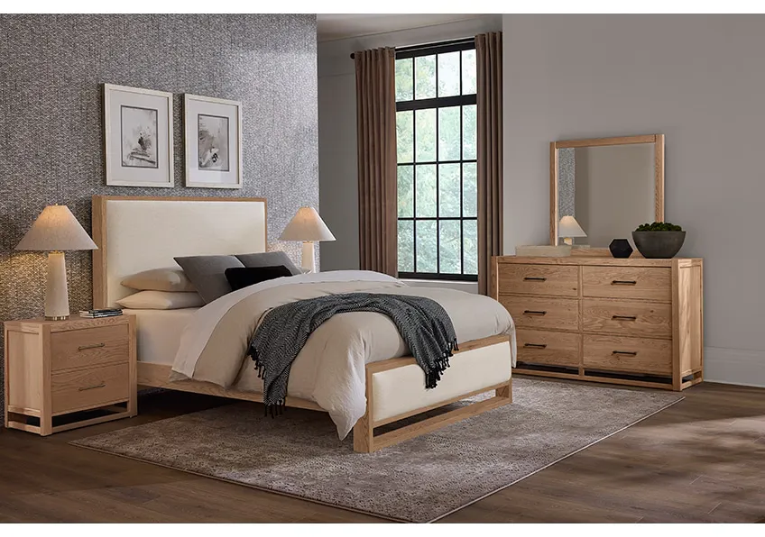 Vaughan Bassett 842-446 Landscape Mirror In Blond Oak Vaughan Bassett 842-446 Landscape Mirror In Blond Oak