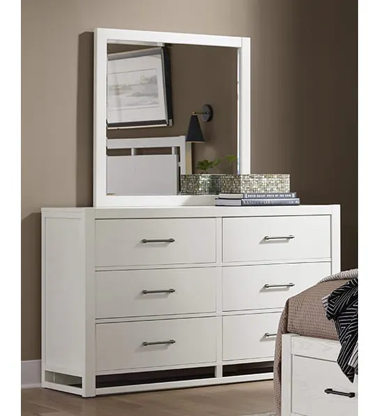 Vaughan Bassett 844-446 Landscape Mirror In Soft White Oak Vaughan Bassett 844-446 Landscape Mirror In Soft White Oak
