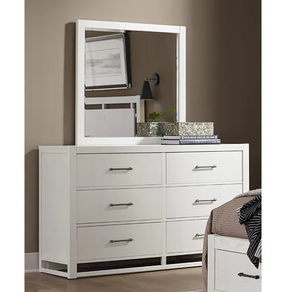 Vaughan Bassett 844-446 Landscape Mirror In Soft White Oak Vaughan Bassett 844-446 Landscape Mirror In Soft White Oak