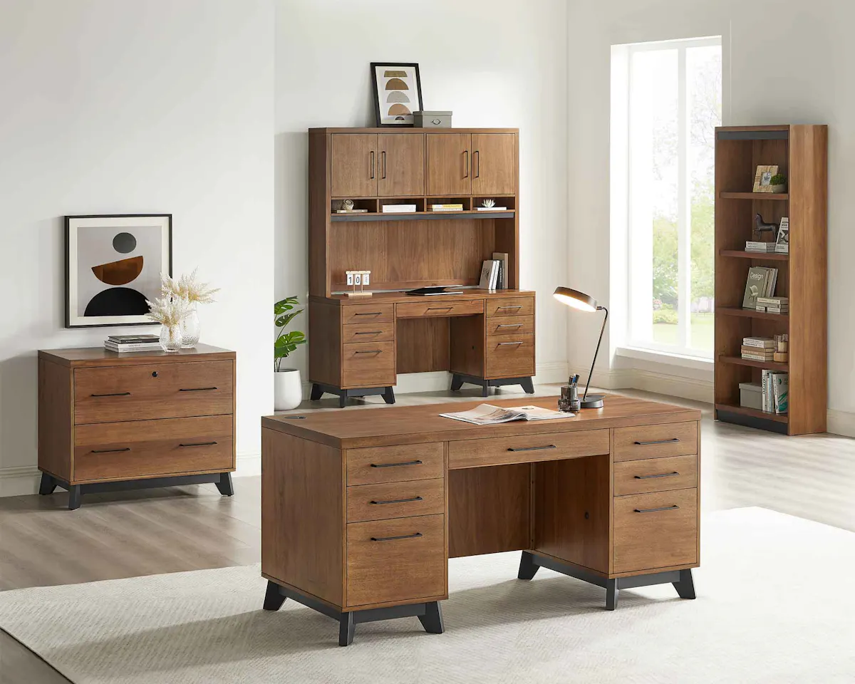 Martin Furniture IMAV640 Avery 64″ W Double Pedestal Desk Martin Furniture IMAV640 Avery 64″ W Double Pedestal Desk