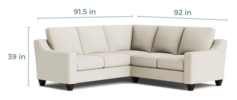 Bassett Furniture CWS00-L4161SF-KIT26 True Custom Wide Slope Arm L-Shaped Sectional Bassett Furniture CWS00-L4161SF-KIT26 True Custom Wide Slope Arm L-Shaped Sectional