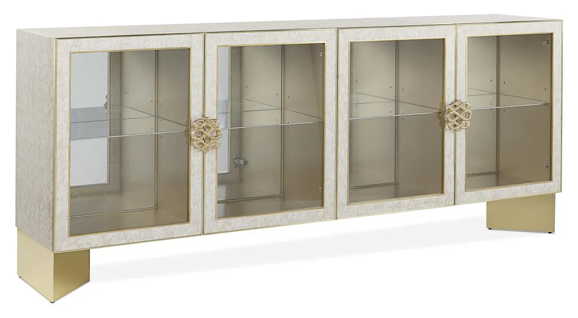 John Richard EUR-04-0886 Celtic Four-Door Lighted Sideboard John Richard EUR-04-0886 Celtic Four-Door Lighted Sideboard