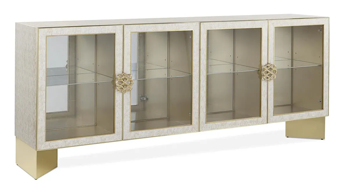 John Richard EUR-04-0886 Celtic Four-Door Lighted Sideboard John Richard EUR-04-0886 Celtic Four-Door Lighted Sideboard