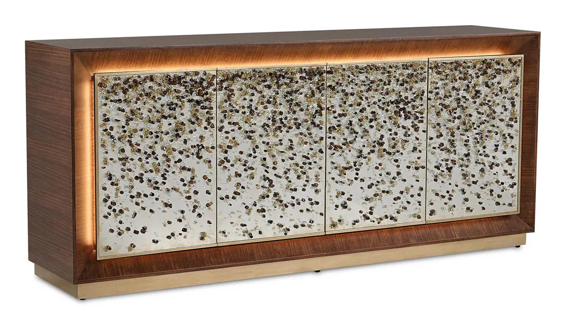 John Richard EUR-04-0887 Macallan Four-Door Lighted Credenza John Richard EUR-04-0887 Macallan Four-Door Lighted Credenza