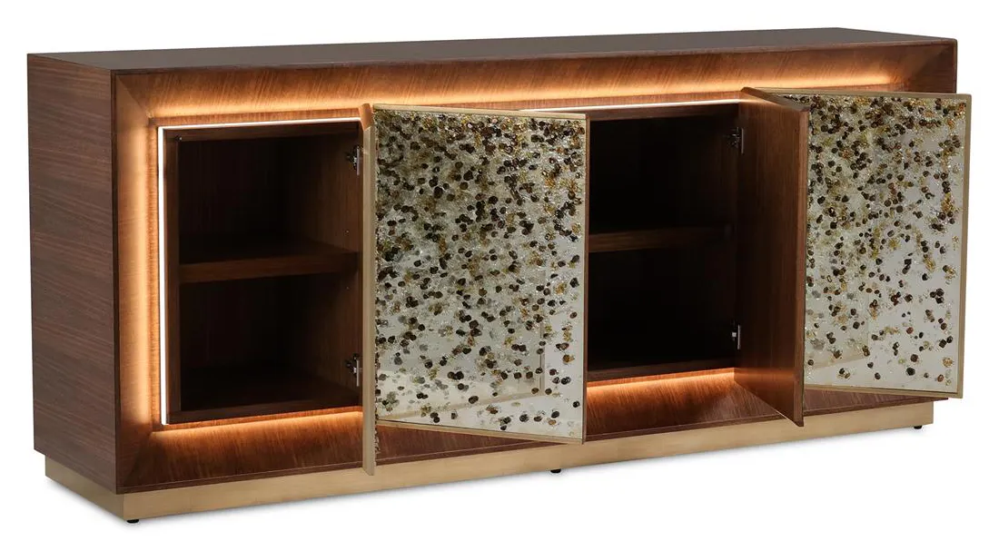 John Richard EUR-04-0887 Macallan Four-Door Lighted Credenza John Richard EUR-04-0887 Macallan Four-Door Lighted Credenza