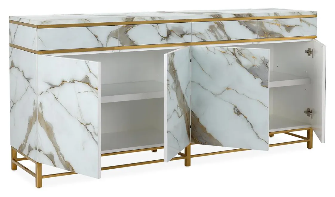John Richard EUR-04-0900 Marbled Four-Door Sideboard John Richard EUR-04-0900 Marbled Four-Door Sideboard
