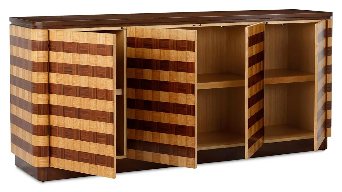 John Richard EUR-04-0953 Stripe Four-Door Credenza John Richard EUR-04-0953 Stripe Four-Door Credenza