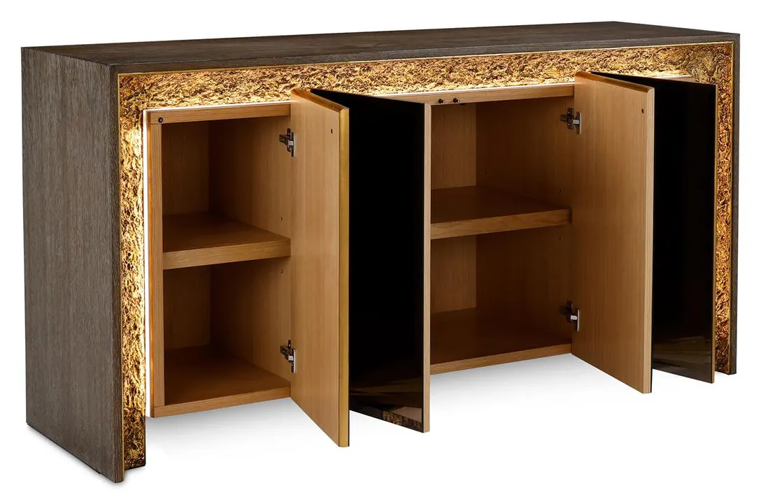 John Richard EUR-04-0979 Coloma Four-Door Lighted Credenza John Richard EUR-04-0979 Coloma Four-Door Lighted Credenza