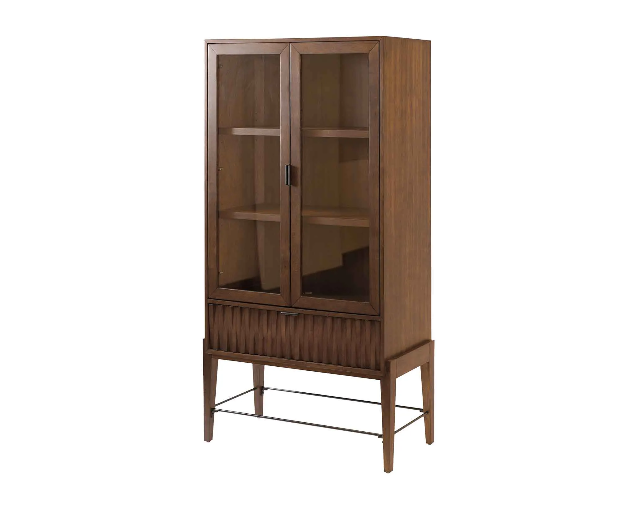 Martin Furniture IMDY3872D Delray 72″ H Glass Door Bookcase/Display Cabinet