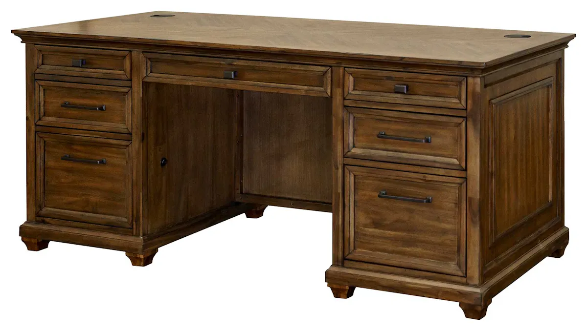 Martin Furniture IMPR680 Porter 68″ W Double Pedestal Desk Martin Furniture IMPR680 Porter 68″ W Double Pedestal Desk