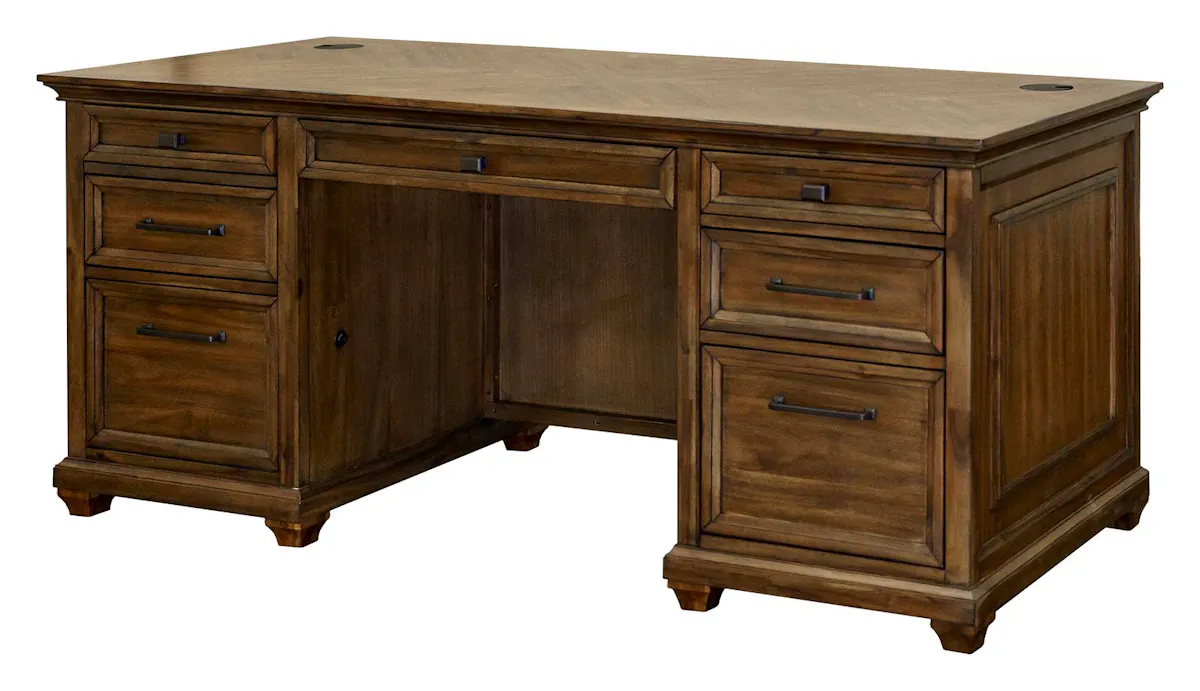 Martin Furniture IMPR680 Porter 68″ W Double Pedestal Desk Martin Furniture IMPR680 Porter 68″ W Double Pedestal Desk