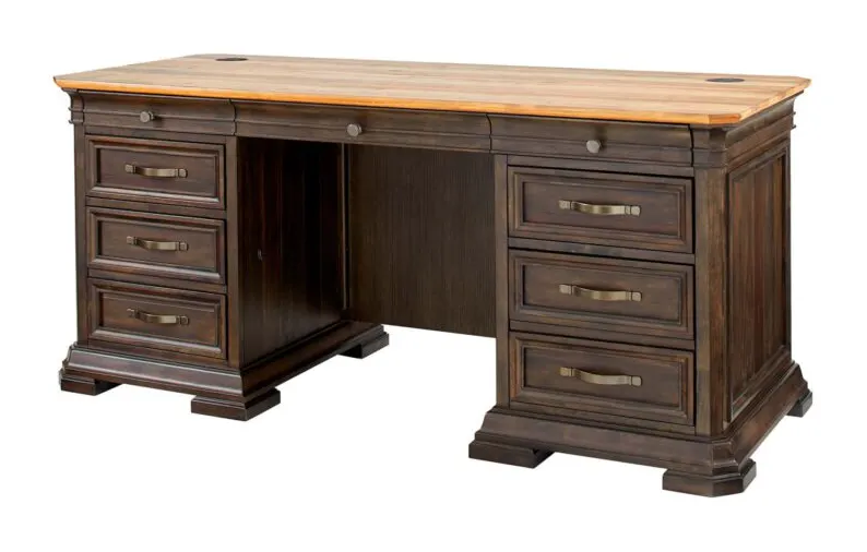 Martin Furniture IMSA680 Sonoma 68″ W Double Pedestal Desk Martin Furniture IMSA680 Sonoma 68″ W Double Pedestal Desk