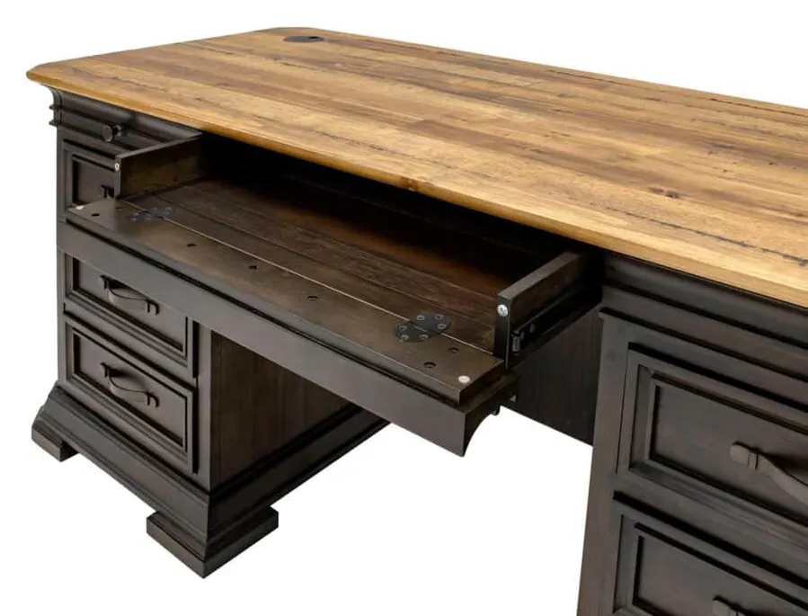 Martin Furniture IMSA680 Sonoma 68″ W Double Pedestal Desk Martin Furniture IMSA680 Sonoma 68″ W Double Pedestal Desk