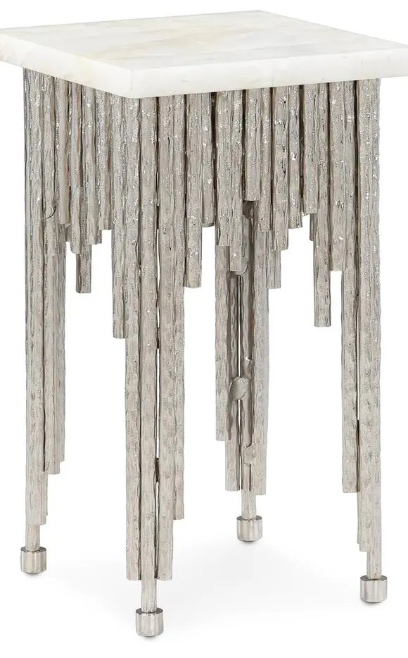 John Richard JFD-0538 Channel Side Table, Silver John Richard JFD-0538 Channel Side Table, Silver