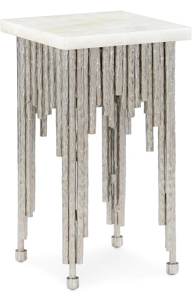 John Richard JFD-0538 Channel Side Table, Silver John Richard JFD-0538 Channel Side Table, Silver