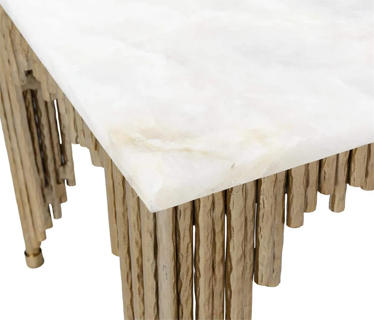 John Richard JFD-0539 Channel End Table, Gold John Richard JFD-0539 Channel End Table, Gold