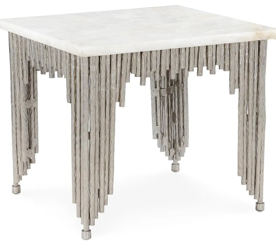 John Richard JFD-0540 Channel End Table, Silver John Richard JFD-0540 Channel End Table, Silver