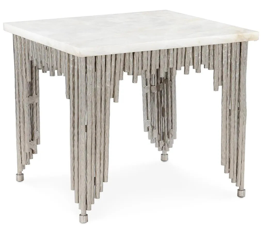 John Richard JFD-0540 Channel End Table, Silver John Richard JFD-0540 Channel End Table, Silver