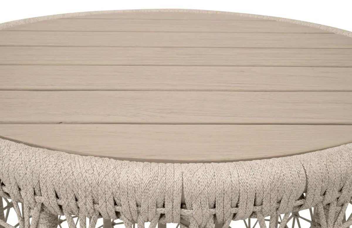 Essentials For Living 6889.OAT/W-ET Knit Outdoor Round End Table Essentials For Living 6889.OAT/W-ET Knit Outdoor Round End Table
