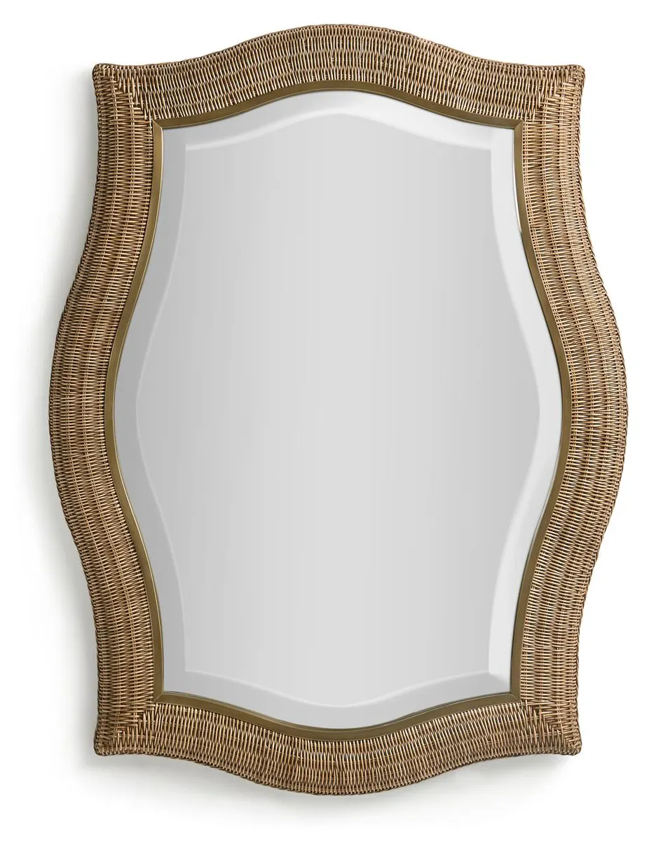 Jonathan Charles 491338-C012 Palm Court Haven Rattan Wall Mirror Jonathan Charles 491338-C012 Palm Court Haven Rattan Wall Mirror