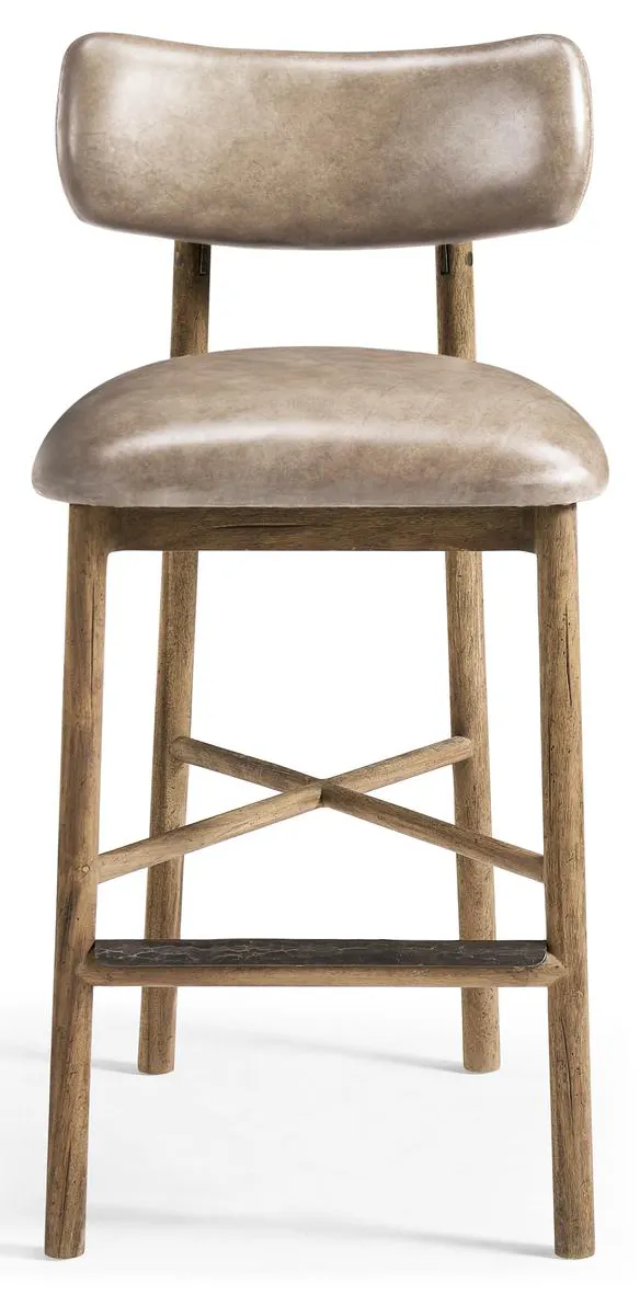 Jonathan Charles 491349-TLA-BS-L045 Stone Ridge Leather Bar Stool Jonathan Charles 491349-TLA-BS-L045 Stone Ridge Leather Bar Stool