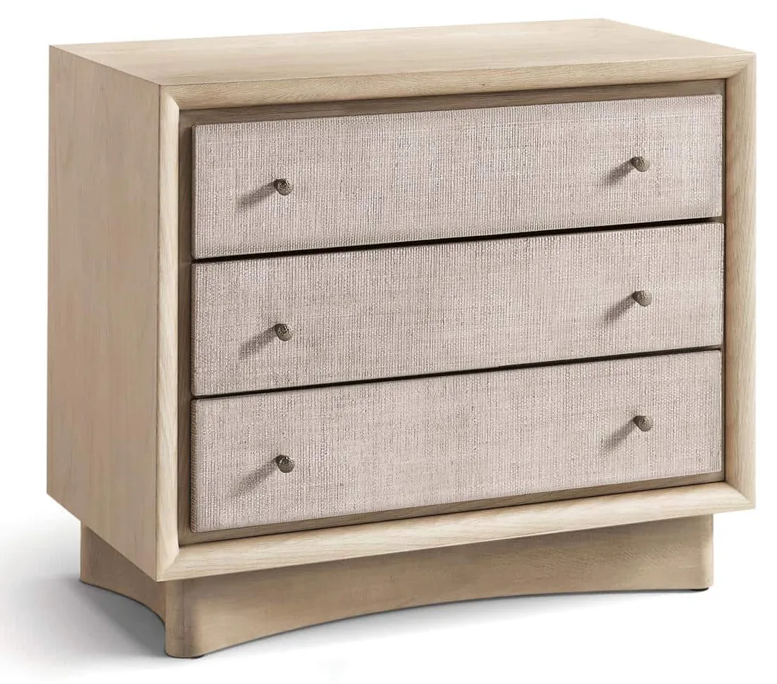 Jonathan Charles 500604-BLO Keel Three Drawer Nightstand Jonathan Charles 500604-BLO Keel Three Drawer Nightstand