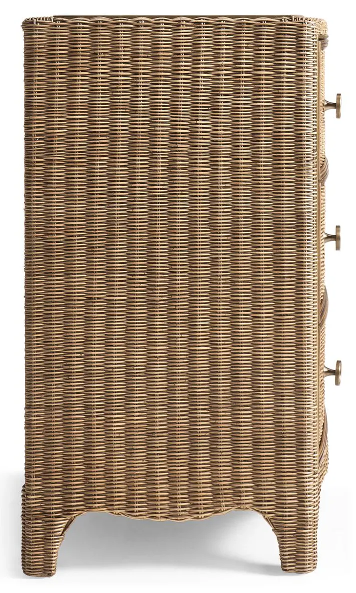 Jonathan Charles 491337-C012 Palm Court Rattan Bow Front Chest Jonathan Charles 491337-C012 Palm Court Rattan Bow Front Chest