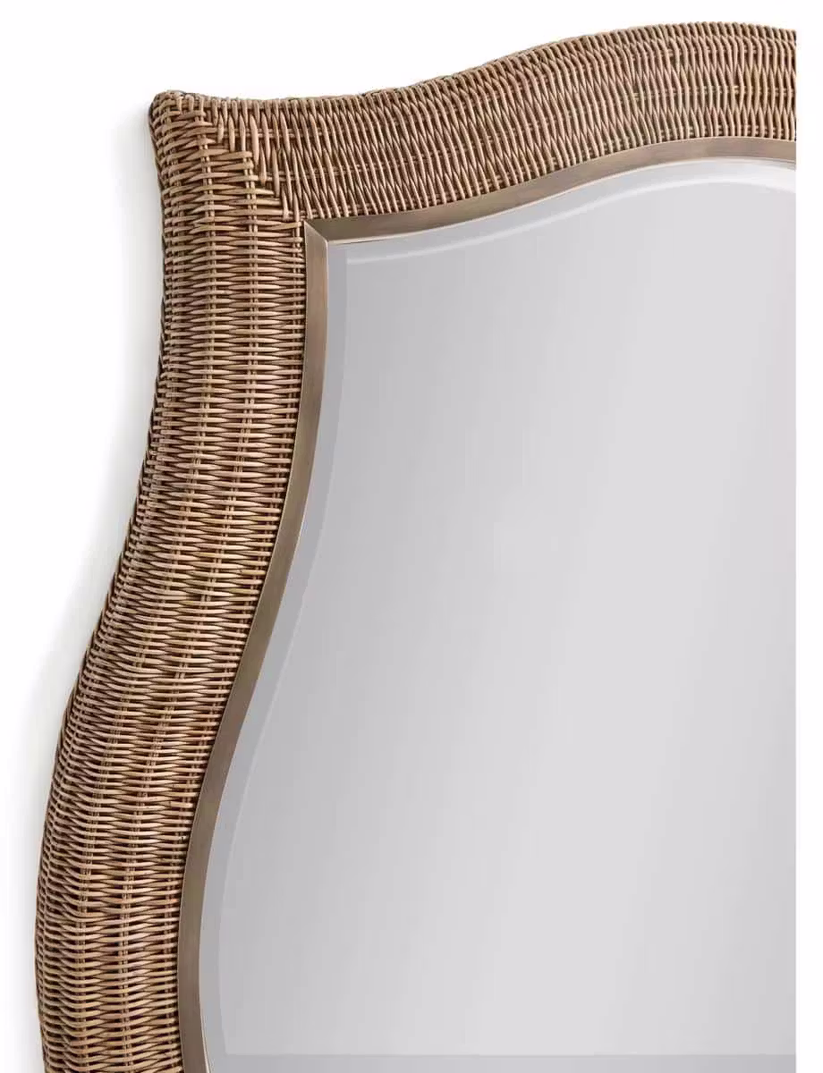 Jonathan Charles 491338-C012 Palm Court Haven Rattan Wall Mirror Jonathan Charles 491338-C012 Palm Court Haven Rattan Wall Mirror