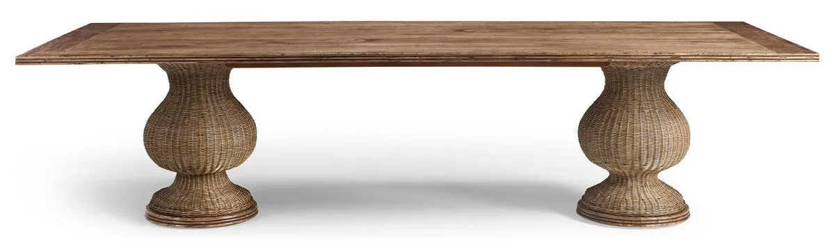 Jonathan Charles 491328-C012-120L Palm Court Rattan Dining Table 120" Jonathan Charles 491328-C012-120L Palm Court Rattan Dining Table 120"