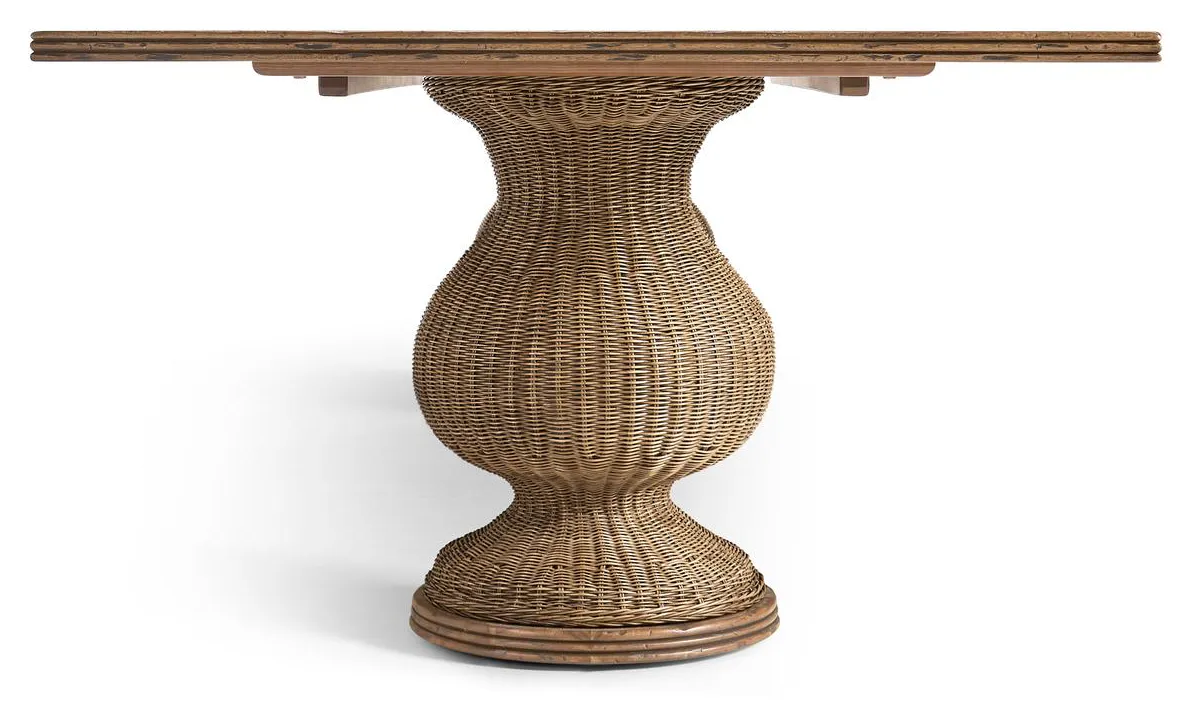 Jonathan Charles 491328-C012-120L Palm Court Rattan Dining Table 120" Jonathan Charles 491328-C012-120L Palm Court Rattan Dining Table 120"