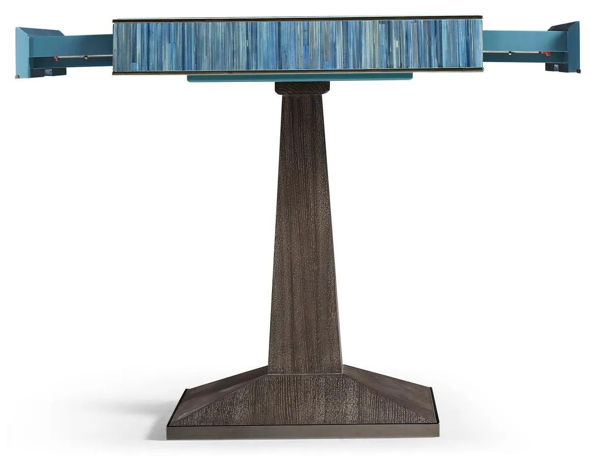 Jonathan Charles 500606-ABS Sapphire Straw Game Table Jonathan Charles 500606-ABS Sapphire Straw Game Table