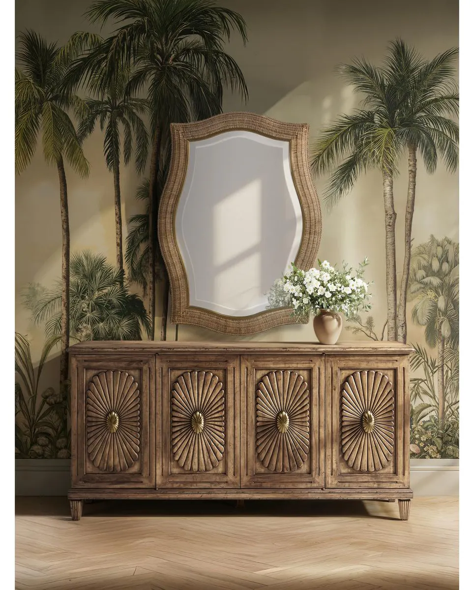 Jonathan Charles 491336-PCA Palm Court Starburst Sideboard Jonathan Charles 491336-PCA Palm Court Starburst Sideboard