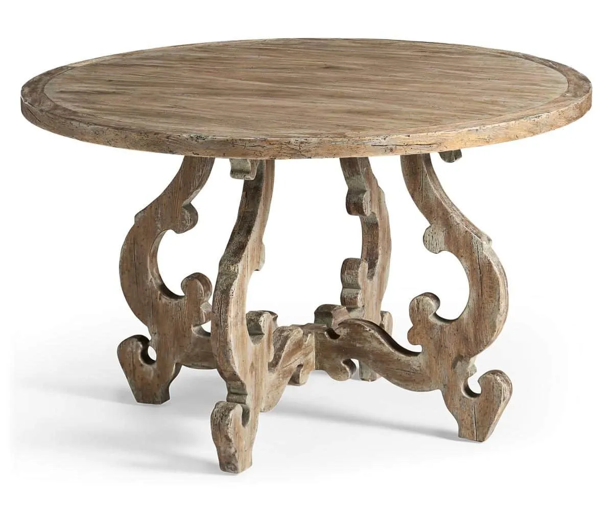 Jonathan Charles 491347-LSW-48D Caldera Round Dining Table 48″
