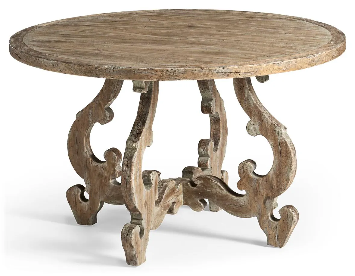 Jonathan Charles 491347-LSW-48D Caldera Round Dining Table 48" Jonathan Charles 491347-LSW-48D Caldera Round Dining Table 48"