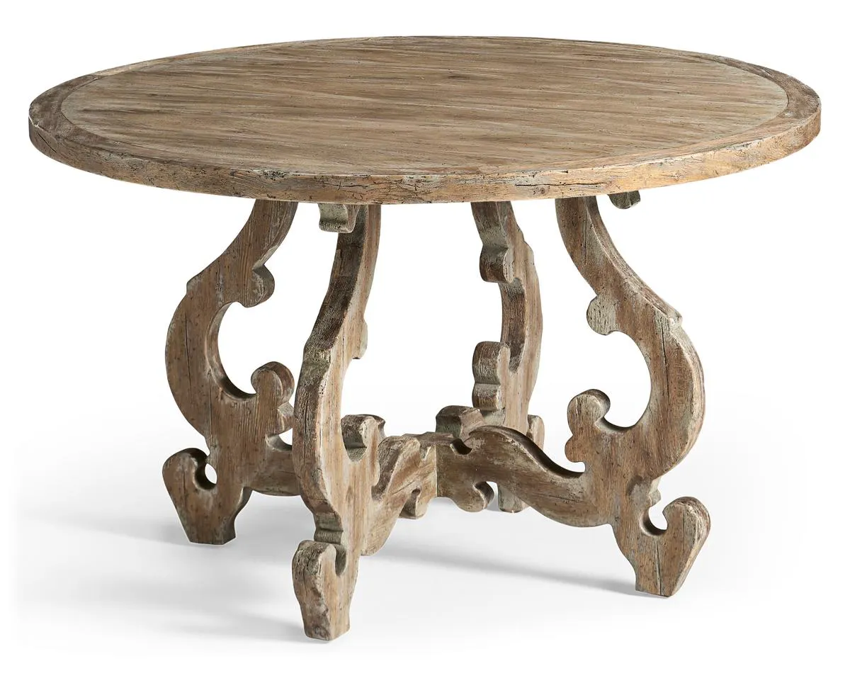 Jonathan Charles 491347-LSW-48D Caldera Round Dining Table 48" Jonathan Charles 491347-LSW-48D Caldera Round Dining Table 48"
