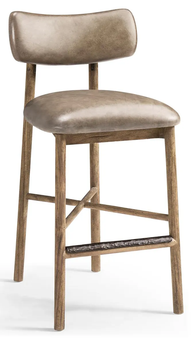 Jonathan Charles 491349-TLA-BS-L045 Stone Ridge Leather Bar Stool Jonathan Charles 491349-TLA-BS-L045 Stone Ridge Leather Bar Stool