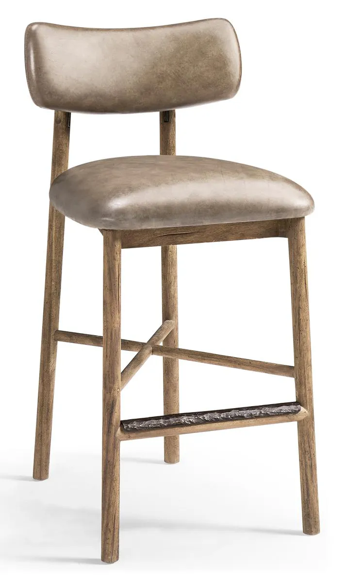 Jonathan Charles 491349-TLA-BS-L045 Stone Ridge Leather Bar Stool Jonathan Charles 491349-TLA-BS-L045 Stone Ridge Leather Bar Stool