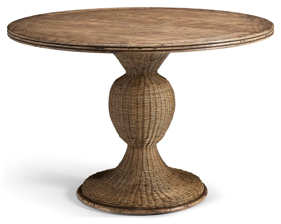 Jonathan Charles 491329-C012 Palm Court Rattan Round Table 46" Jonathan Charles 491329-C012 Palm Court Rattan Round Table 46"