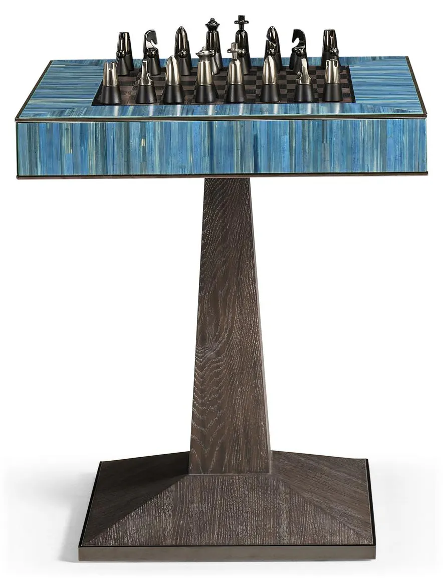 Jonathan Charles 500606-ABS Sapphire Straw Game Table Jonathan Charles 500606-ABS Sapphire Straw Game Table