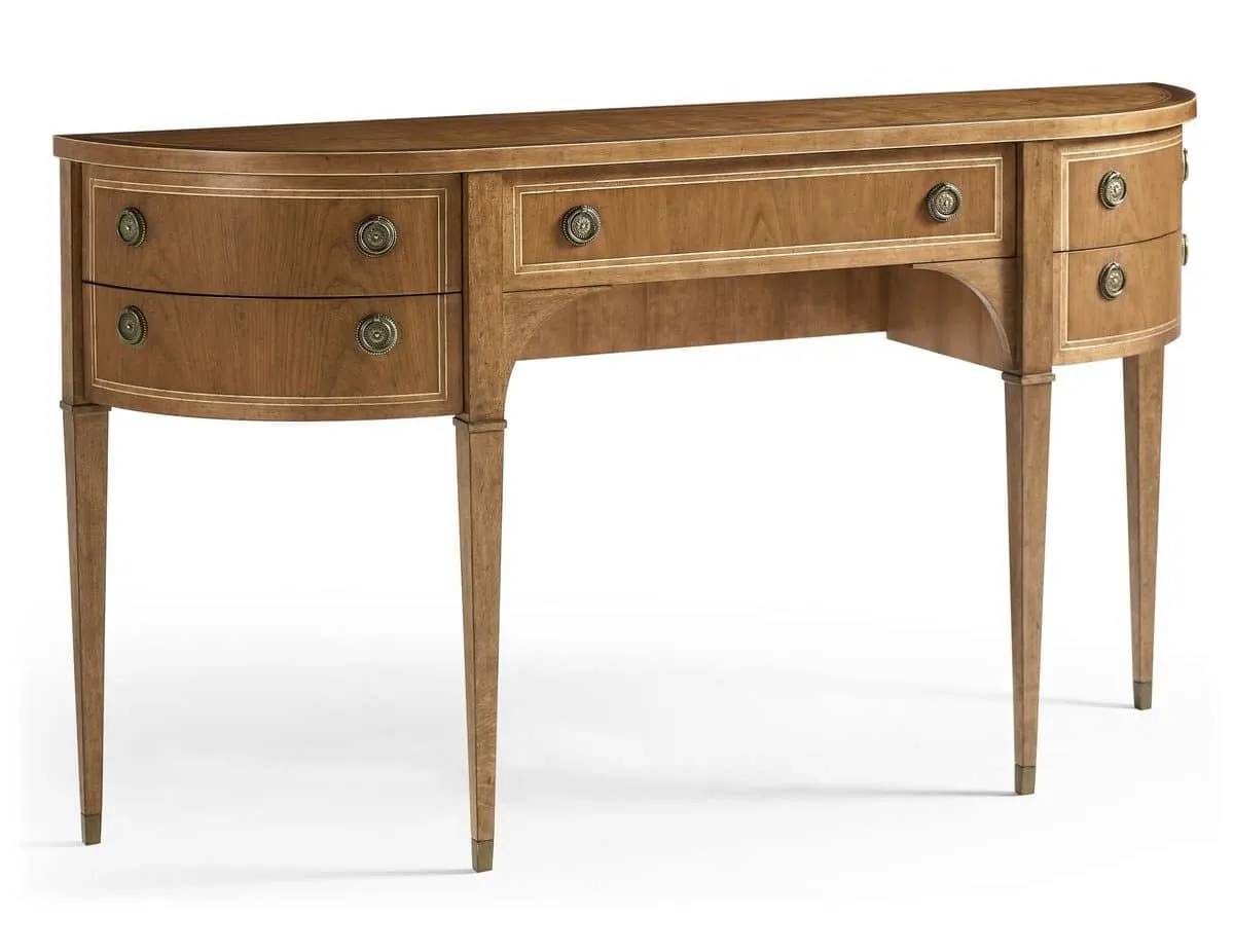 Jonathan Charles 496224-SBC Sundial Demilune Console Table