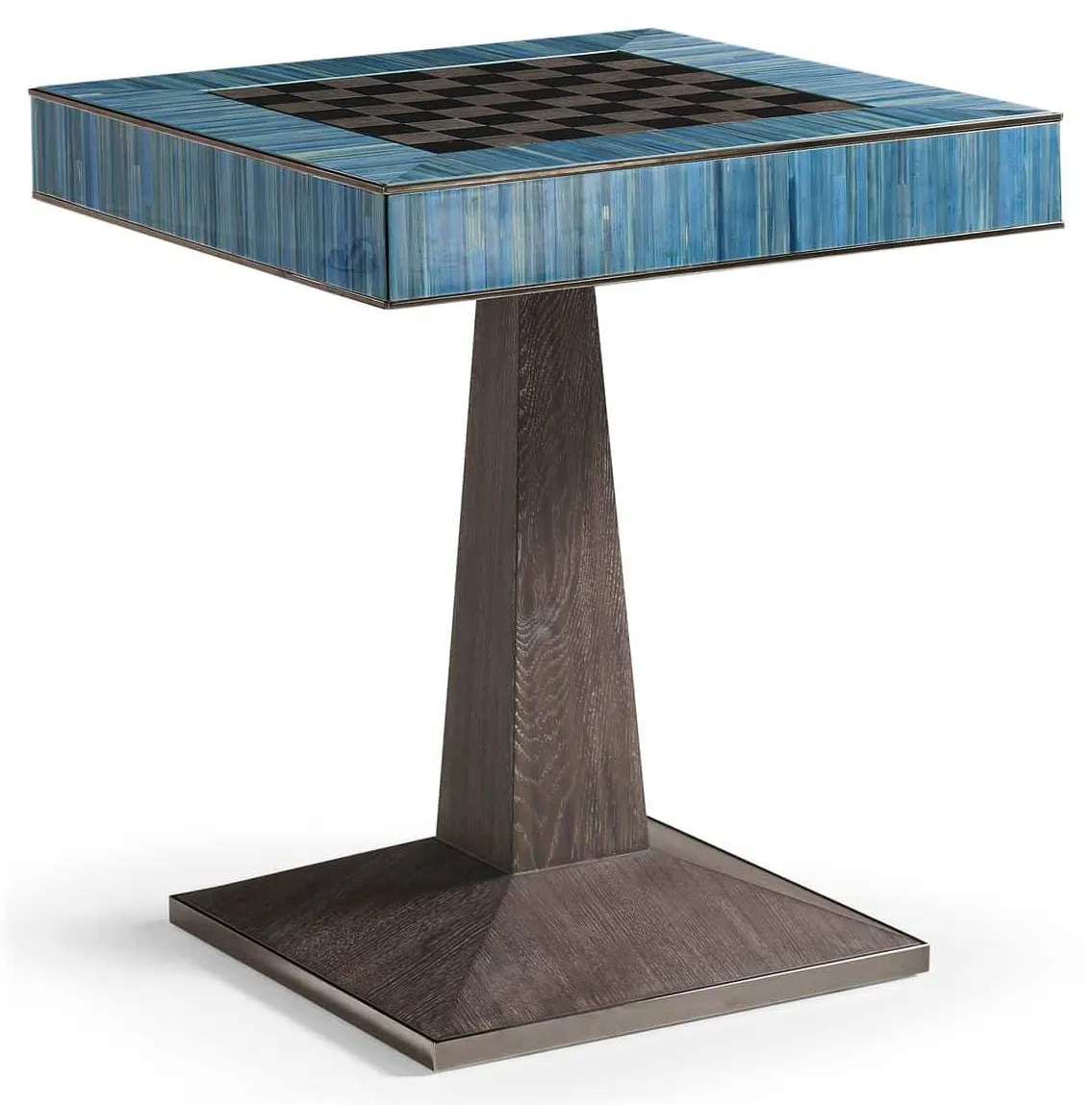 Jonathan Charles 500606-ABS Sapphire Straw Game Table Jonathan Charles 500606-ABS Sapphire Straw Game Table