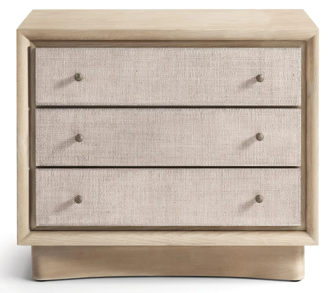 Jonathan Charles 500604-BLO Keel Three Drawer Nightstand Jonathan Charles 500604-BLO Keel Three Drawer Nightstand