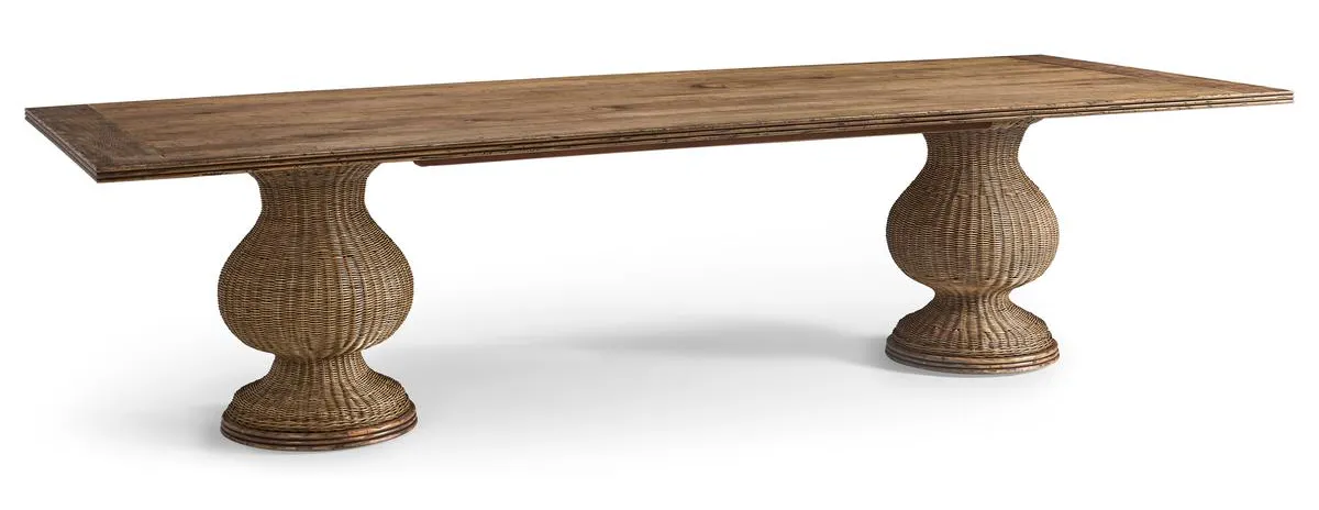 Jonathan Charles 491328-C012-120L Palm Court Rattan Dining Table 120" Jonathan Charles 491328-C012-120L Palm Court Rattan Dining Table 120"