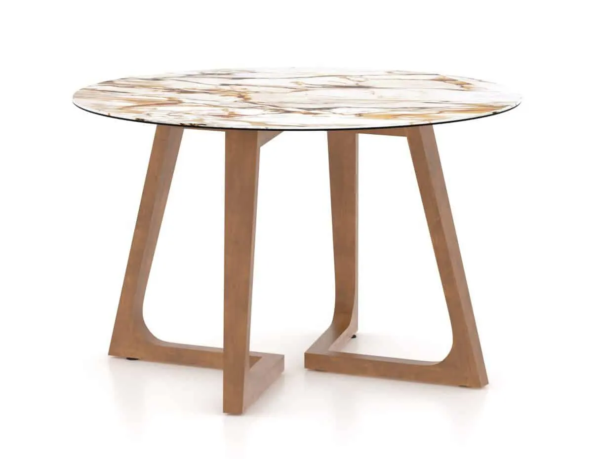 Canadel PRN04848W225MMONF Round Porcelain Table – Base MN
