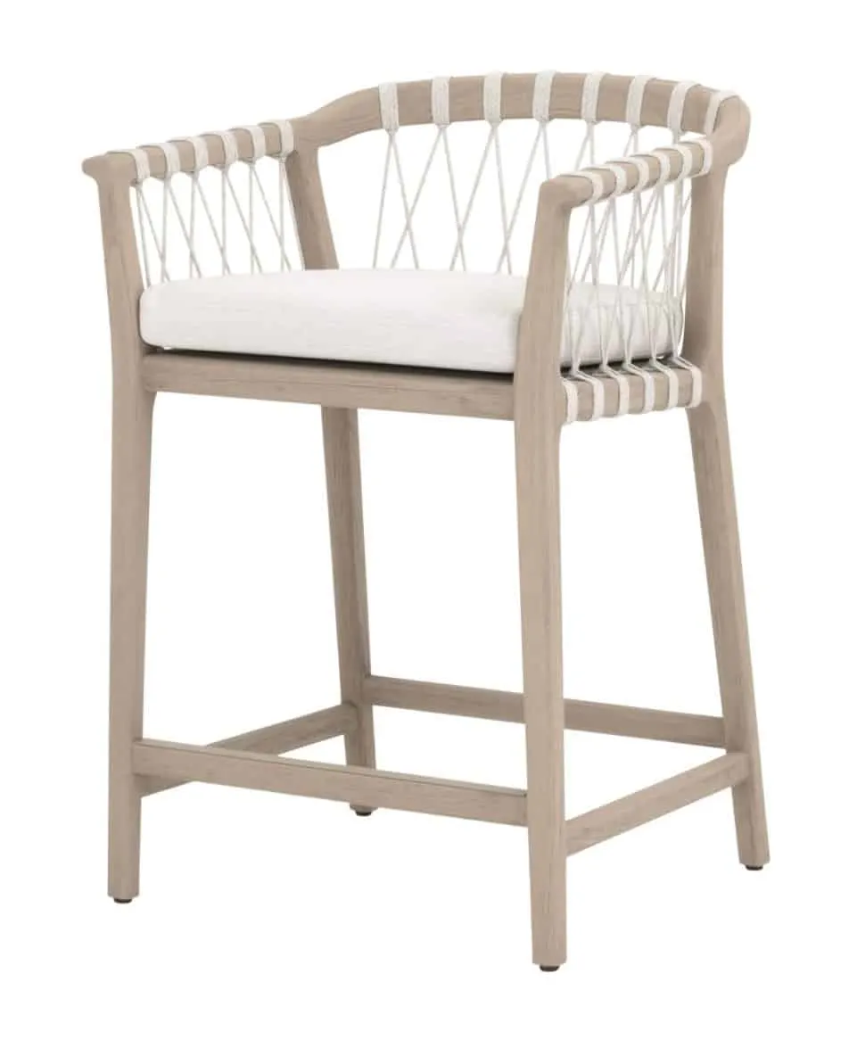 Essentials For Living 6800CS.WHT/WHT/W-ET Pacific Outdoor Counter Stool
