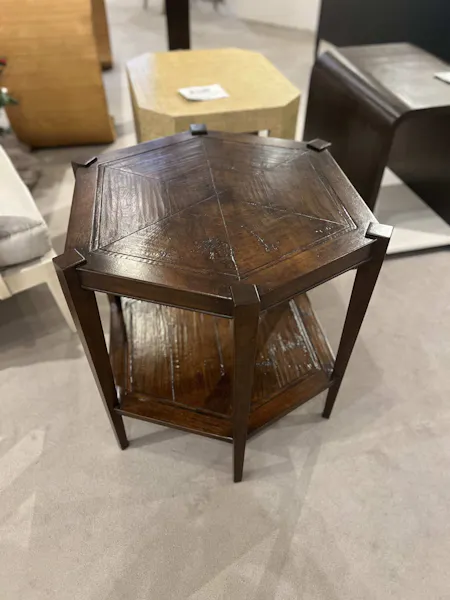 Maitland-Smith HM1041/120 Dudley Hexagonal Lamp Table Maitland-Smith HM1041/120 Dudley Hexagonal Lamp Table
