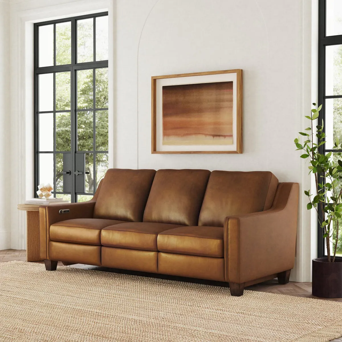 Flexsteel Q3010-620M-70572 Finley Leather Power Inclining Sofa Flexsteel Q3010-620M-70572 Finley Leather Power Inclining Sofa