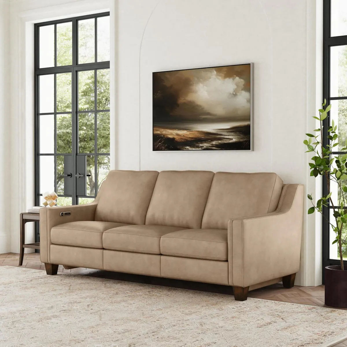 Flexsteel Q3010-620M Finley Leather Power Inclining Sofa Flexsteel Q3010-620M Finley Leather Power Inclining Sofa