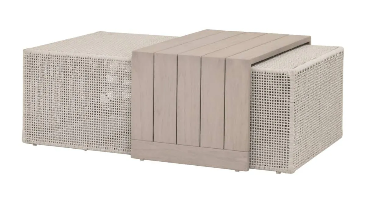 Essentials For Living 6868.OAT/W-ET Rhode Outdoor Coffee Table